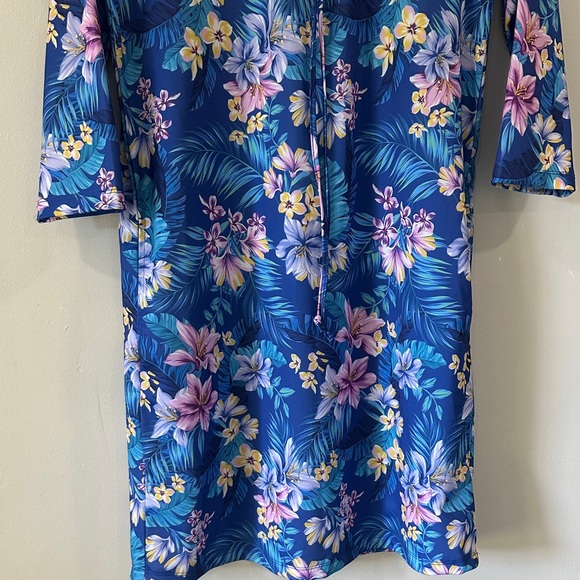 Caribbean Joe Blue Floral Dress size S mini - Picture 2 of 8